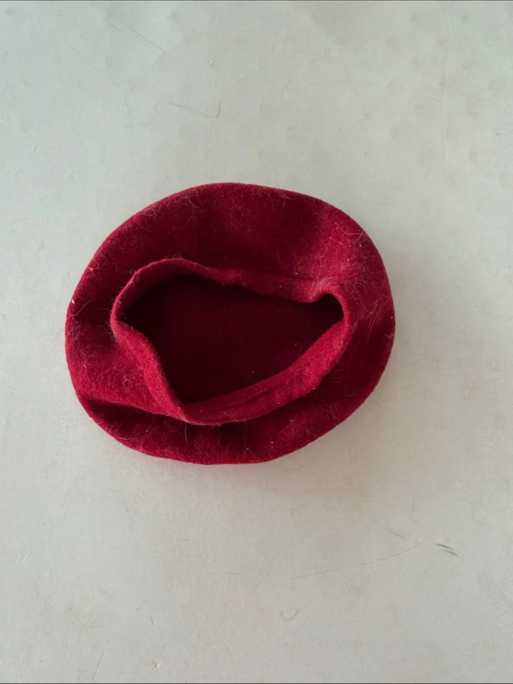 Vintage Classic Red Wool Beret